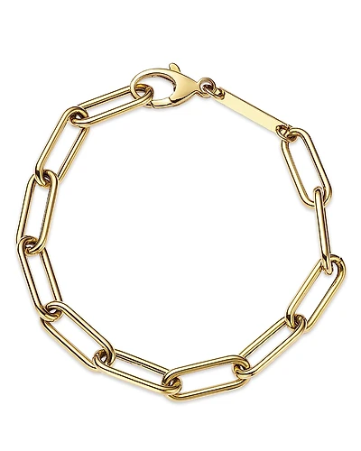 Zoe Chicco 14K Yellow Gold Heavy Metal Large Paperclip Link Bracelet