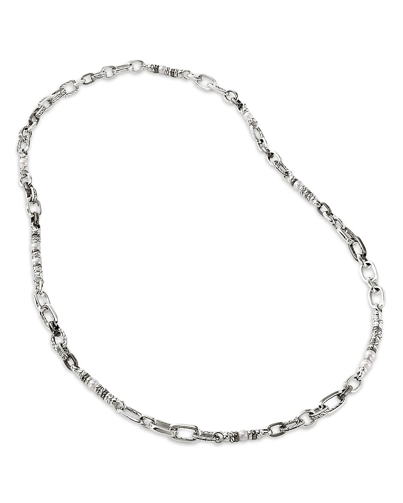 John Hardy Sterling Silver Cultured Freshwater Pearl Classic Chain Necklace, 26