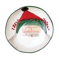 Vietri Old St. Nick Green Hat Pasta Bowl