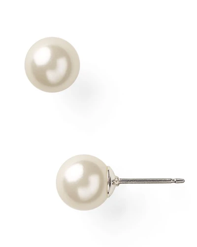Imitation-Pearl Stud Earrings, 10mm