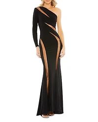 Mac Duggal Mesh Illusion Gown