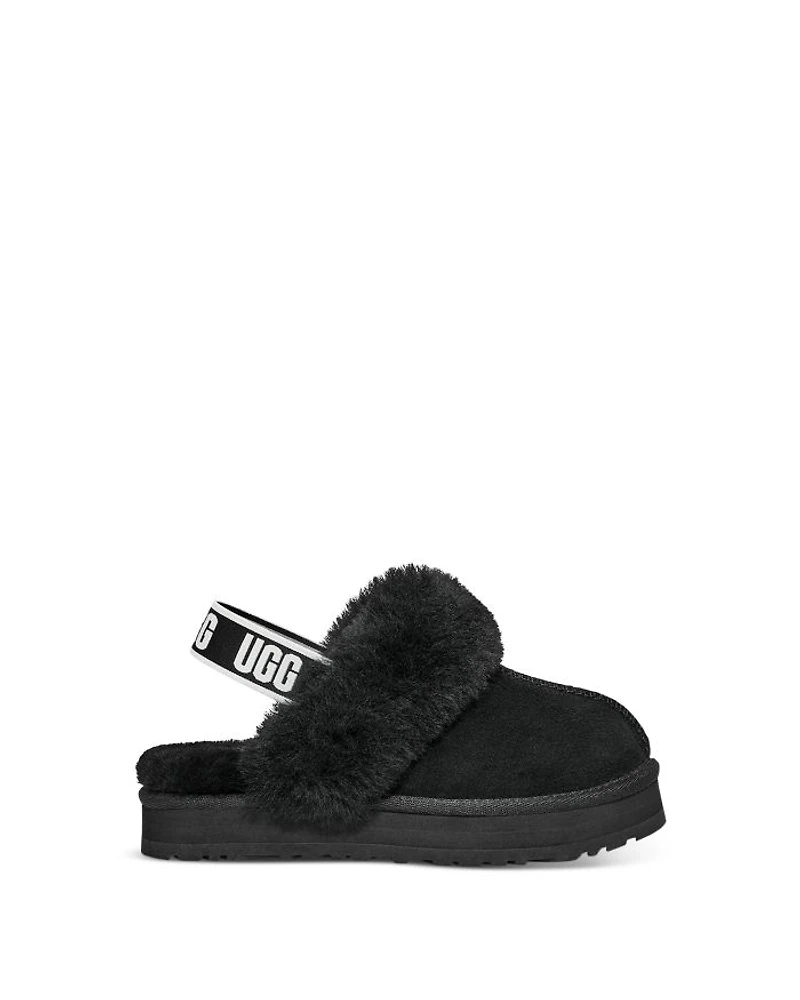 Girls' Funkette Shearling Slingback Slippers - Toddler