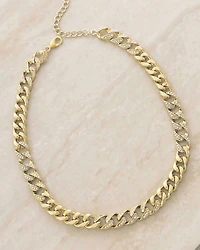 Life of Links Crystal & 18K Gold Plated Necklace, 14"