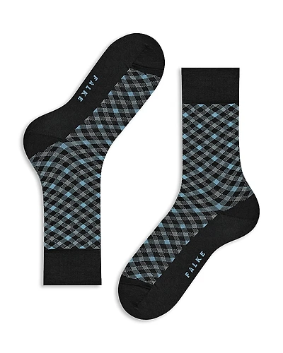 Falke Smart Cotton Blend Check Socks