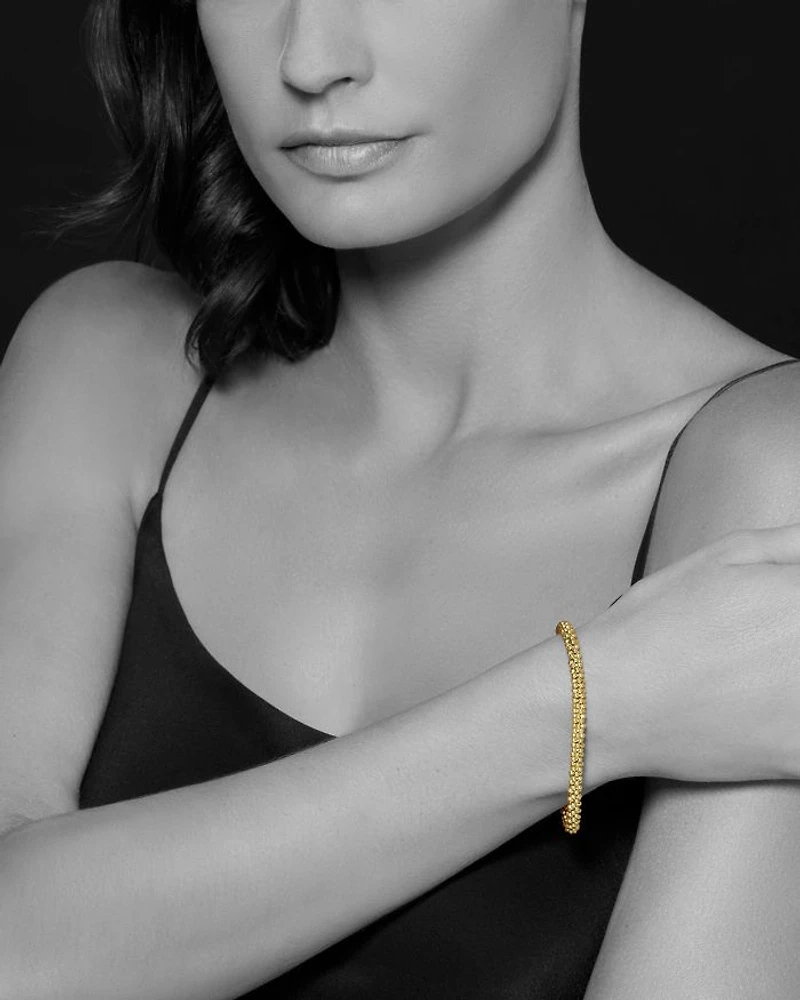 18K Yellow Gold Caviar Basic Beaded Bracelet