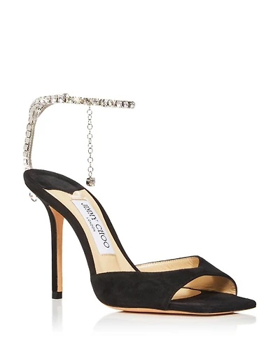 Women's Saeda Ankle Strap Chain 100 High Heel Sandals