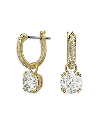 Swarovski Stilla Huggie Hoop Drop Earrings