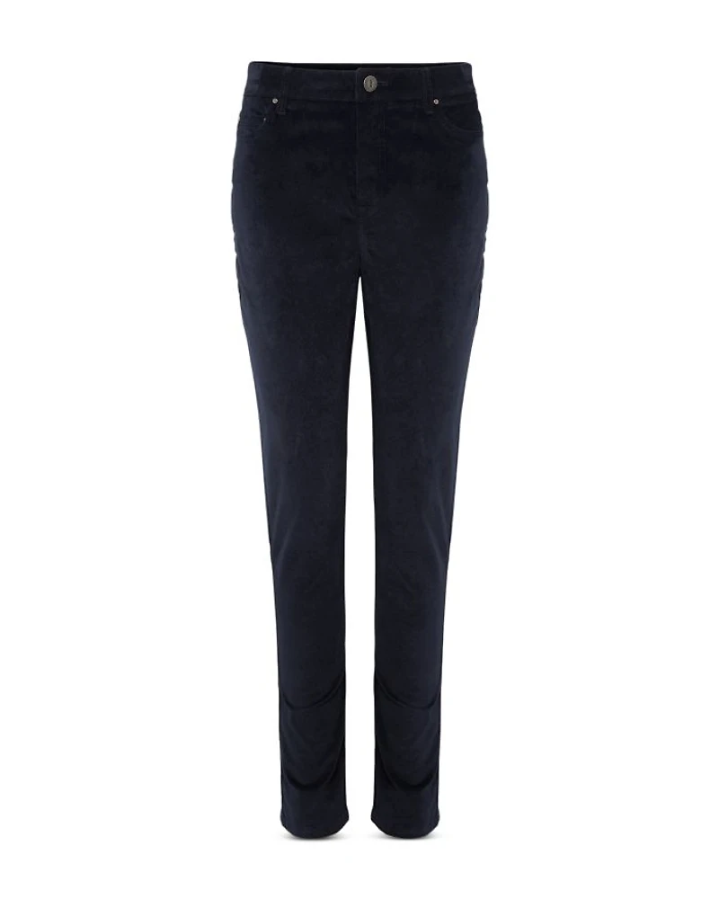 Cotton Blend Velvet Mid Rise Straight Leg Gia Jeans
