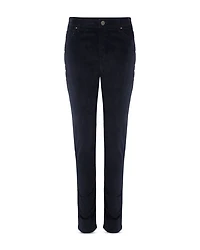 Cotton Blend Velvet Mid Rise Straight Leg Gia Jeans