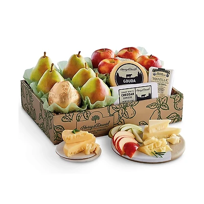 Harry & David Deluxe Pears, Apples, and Cheese Gift Box