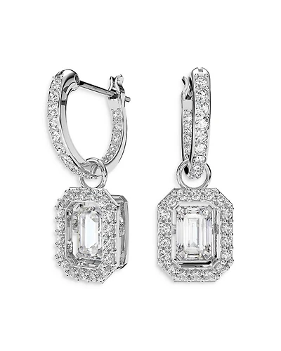 Una Huggie Hoop Drop Earrings