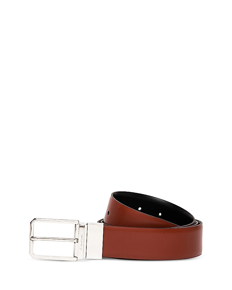 Santoni Men's Reversible Leather Belt