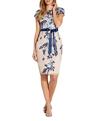 Adrianna Papell Embroidered Sheath Dress