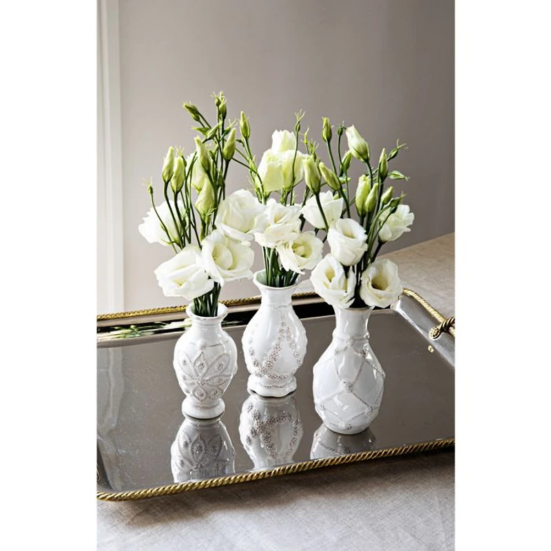 Jardins Du Monde Whitewash Mini Vases, Set of 3