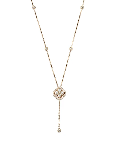 Bloomingdale's Fine Collection Diamond Clover Lariat Necklace