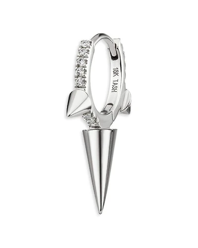Triple Long Spike Diamond Eternity Clicker Earring, 0.06 tcw