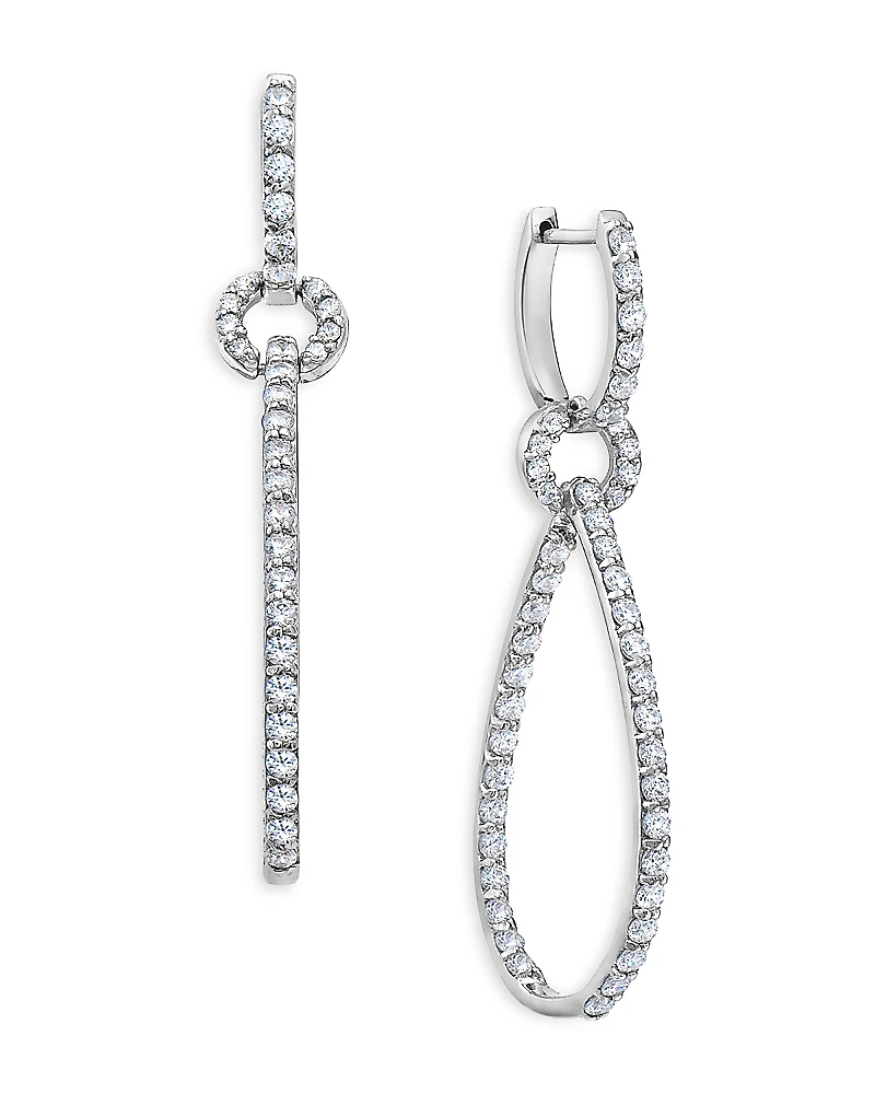 Bloomingdale's Fine Collection Diamond Micro Pave Drop Earrings