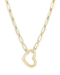 Roberto Coin 18K Yellow Gold Cialoma Diamond Heart Pendant Necklace, 16-18
