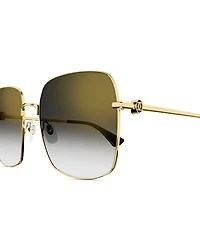 Double C Squared Sunglasses, 60mm