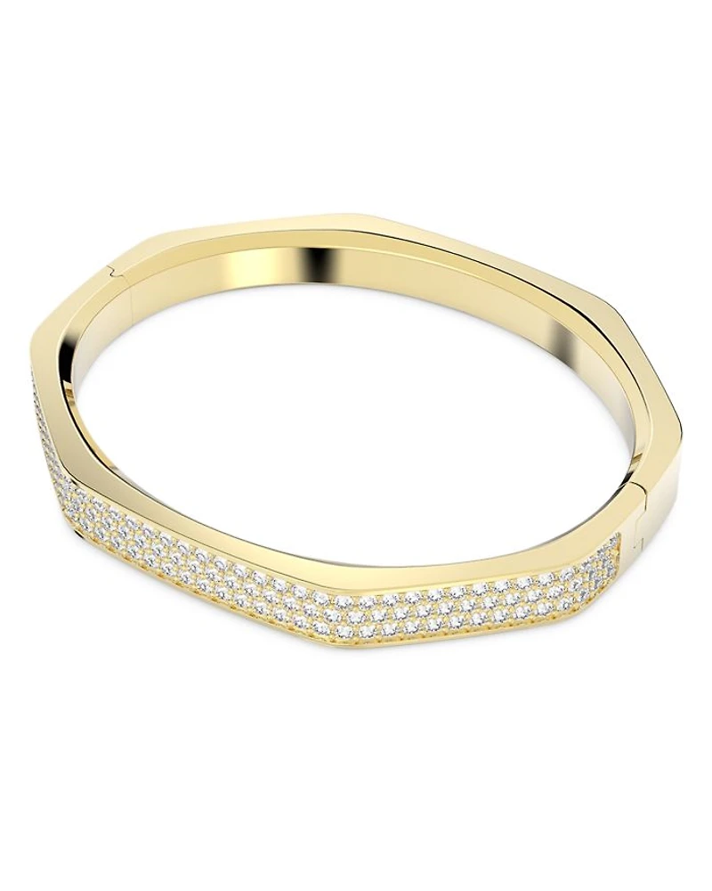 Dextera Pavé Octagon Bangle Bracelet Gold Tone