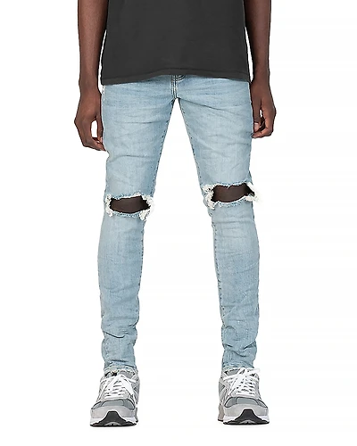 Purple Brand Dropped Slim Fit Destroyed Jeans