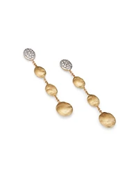18K White & Yellow Gold Siviglia Diamond & Textured Bead Drop Earrings