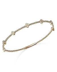 Bloomingdale's Fine Collection Diamond Cluster Beaded Bangle Bracelet