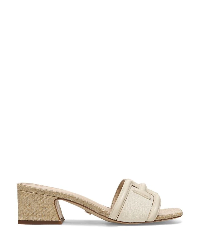 Women's Waylon Square Toe Logo Block Heel Sandals