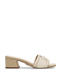 Women's Waylon Square Toe Logo Block Heel Sandals