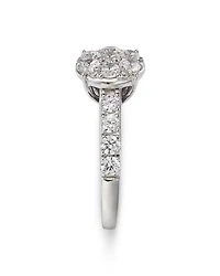 Diamond Cluster Ring in 14K White Gold, 1.60 tcw