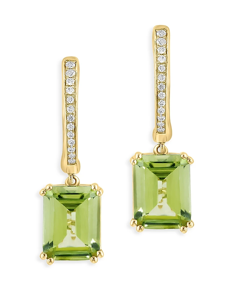 Bloomingdale's Fine Collection Peridot & Diamond Accent Drop Earrings