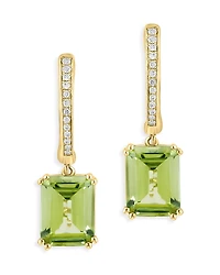 Bloomingdale's Fine Collection Peridot & Diamond Accent Drop Earrings