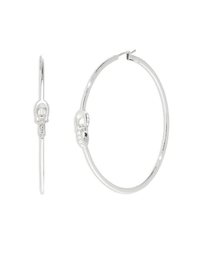 Interlocking Pavé Logo Hoop Earrings