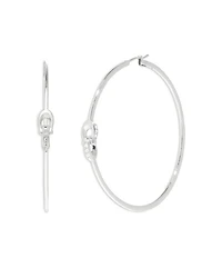 Interlocking Pavé Logo Hoop Earrings