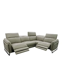 Bloomingdale's 5 Piece Silvio Leather Reclining Sectional