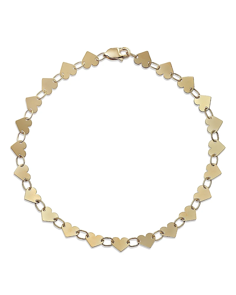 Moon & Meadow 14K Yellow Gold Heart Link Bracelet