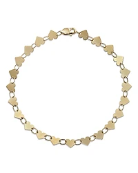 Moon & Meadow 14K Yellow Gold Heart Link Bracelet
