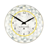 Mackenzie-Childs Sterling Check Enameled Wall Clock