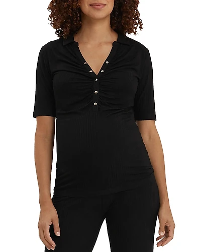 Nom Maternity Calista Ribbed Nursing Top