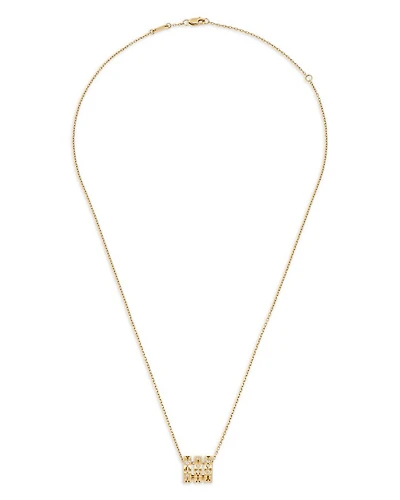 18K Yellow Gold Pulse Diamond Pendant Necklace, 17.7"