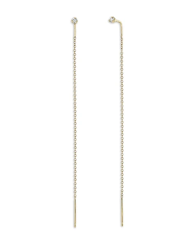 Zoe Chicco 14K Yellow Gold Diamond (0.06 tcw) Prong Threader Earrings