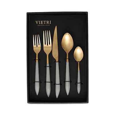 Ares Oro & Light Gray 20 Piece Flatware Set