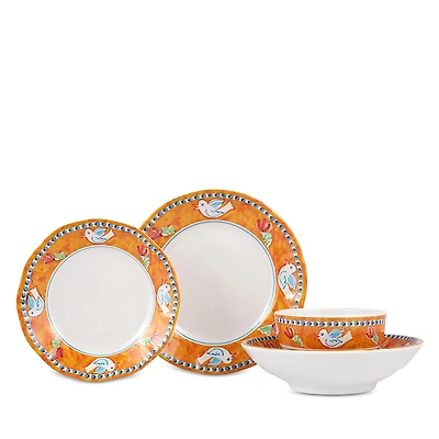 Vietri Melamine Campagna Uccello 4-Piece Place Setting