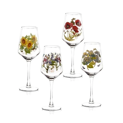 Botanic Garden Wine Glasses, Set of 4