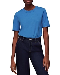 Whistles Rosa Cotton Double Trim Tee