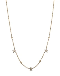 Bloomingdale's Fine Collection Diamond Starflower Station Necklace 14K Yellow Gold, 0.55 tcw