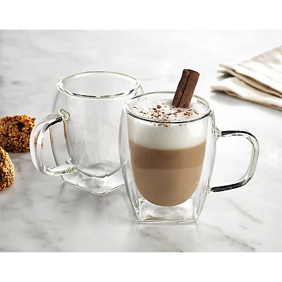 Godinger Contessa Double Walled Cappuccino Mug, Set of 2