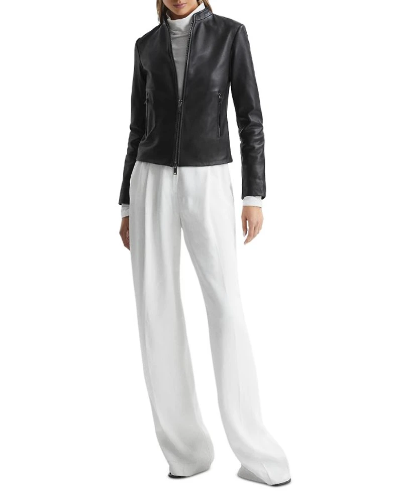 Allie Leather Biker Jacket