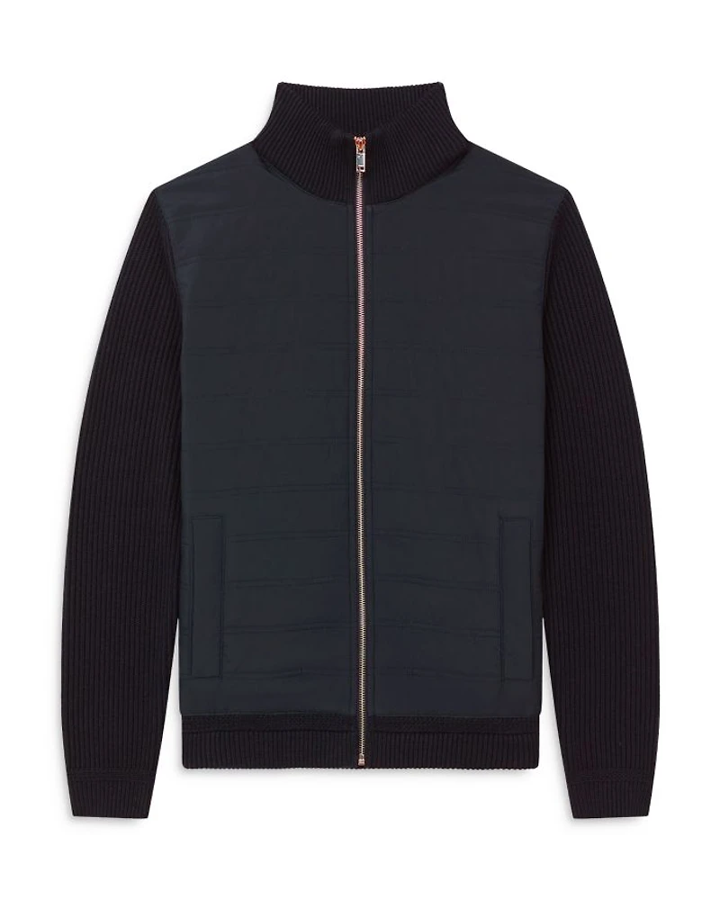 Trainer Mixed Media Zip Jacket