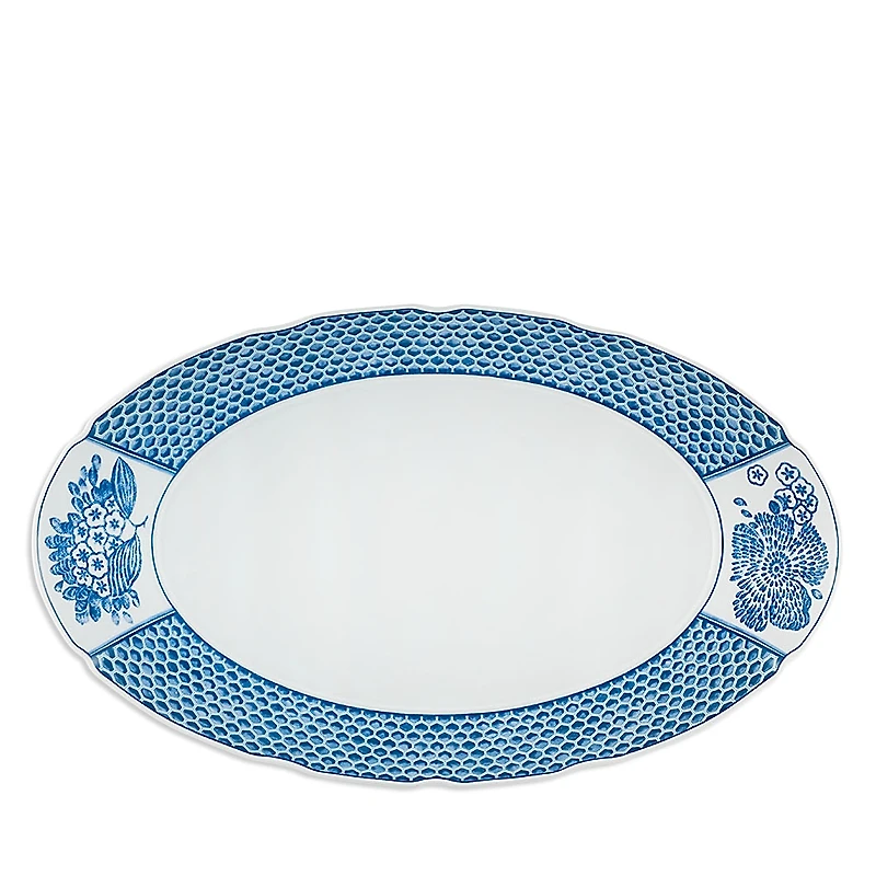 Vista Alegre Coralina Blue Oval Platter - Exclusive